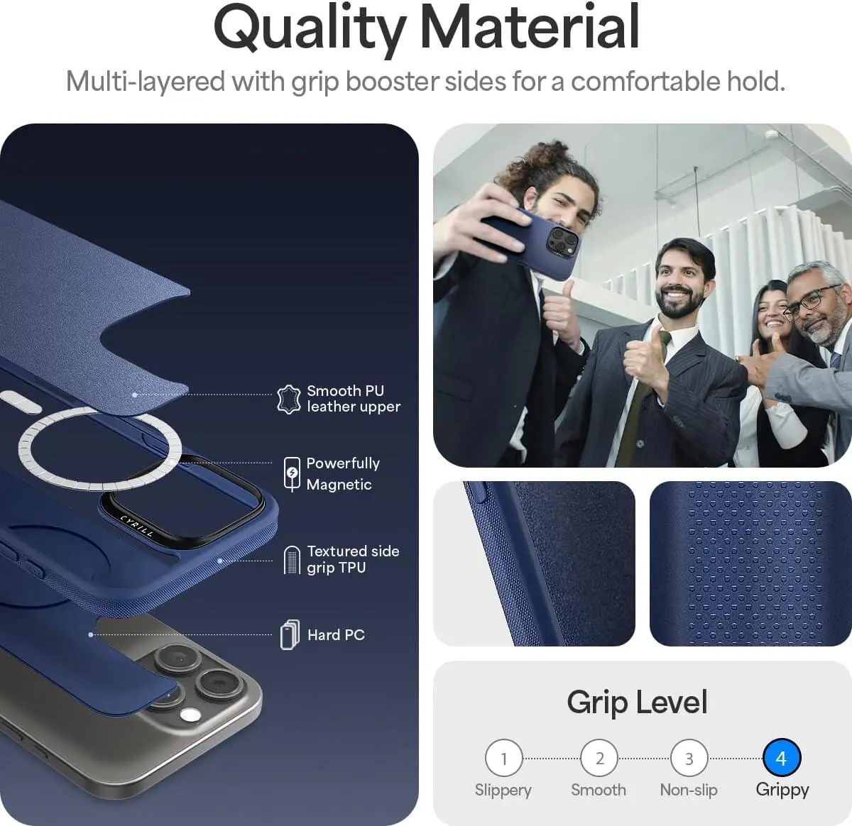 Spigen Cyrill Kajuk Apple iPhone 16 Pro Max Hoesje MagSafe Back Cover Blauw afbeelding 4