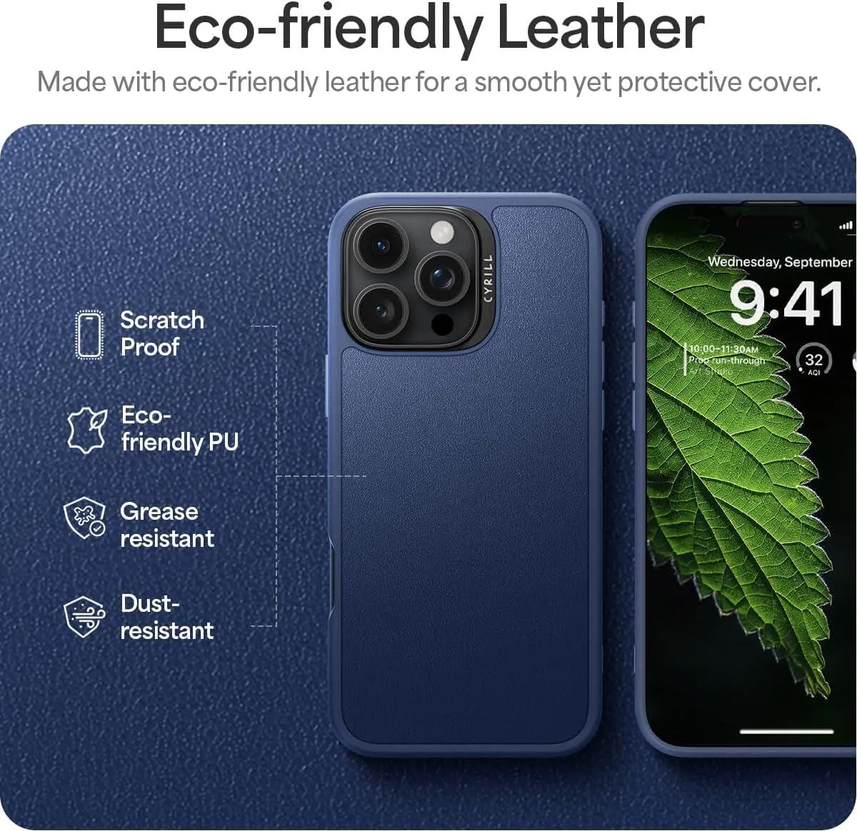 Spigen Cyrill Kajuk Apple iPhone 16 Pro Max Hoesje MagSafe Back Cover Blauw afbeelding 5
