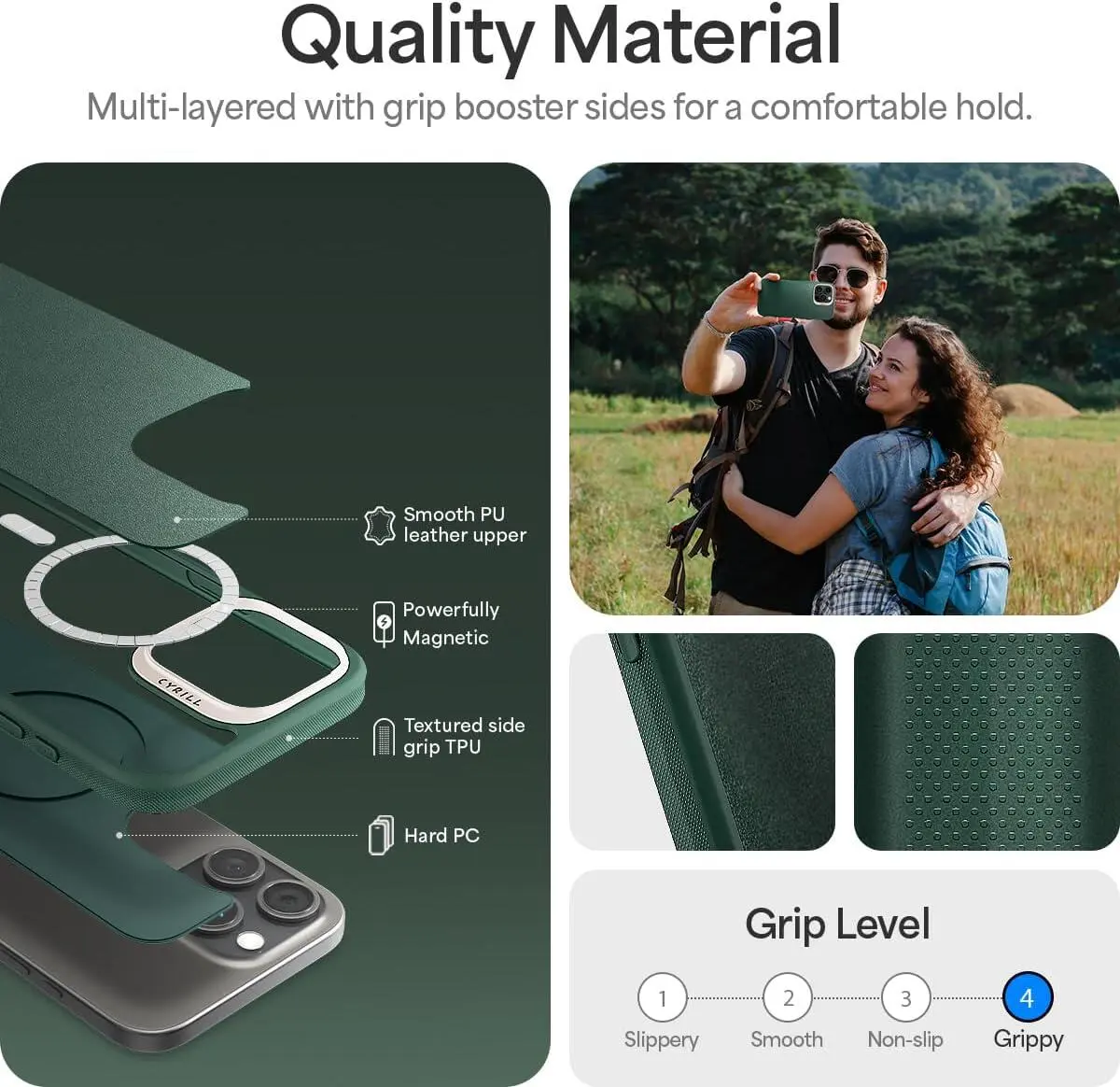 Spigen Cyrill Kajuk Mag Apple iPhone 16 Pro Hoesje MagSafe Back Cover Groen afbeelding 3