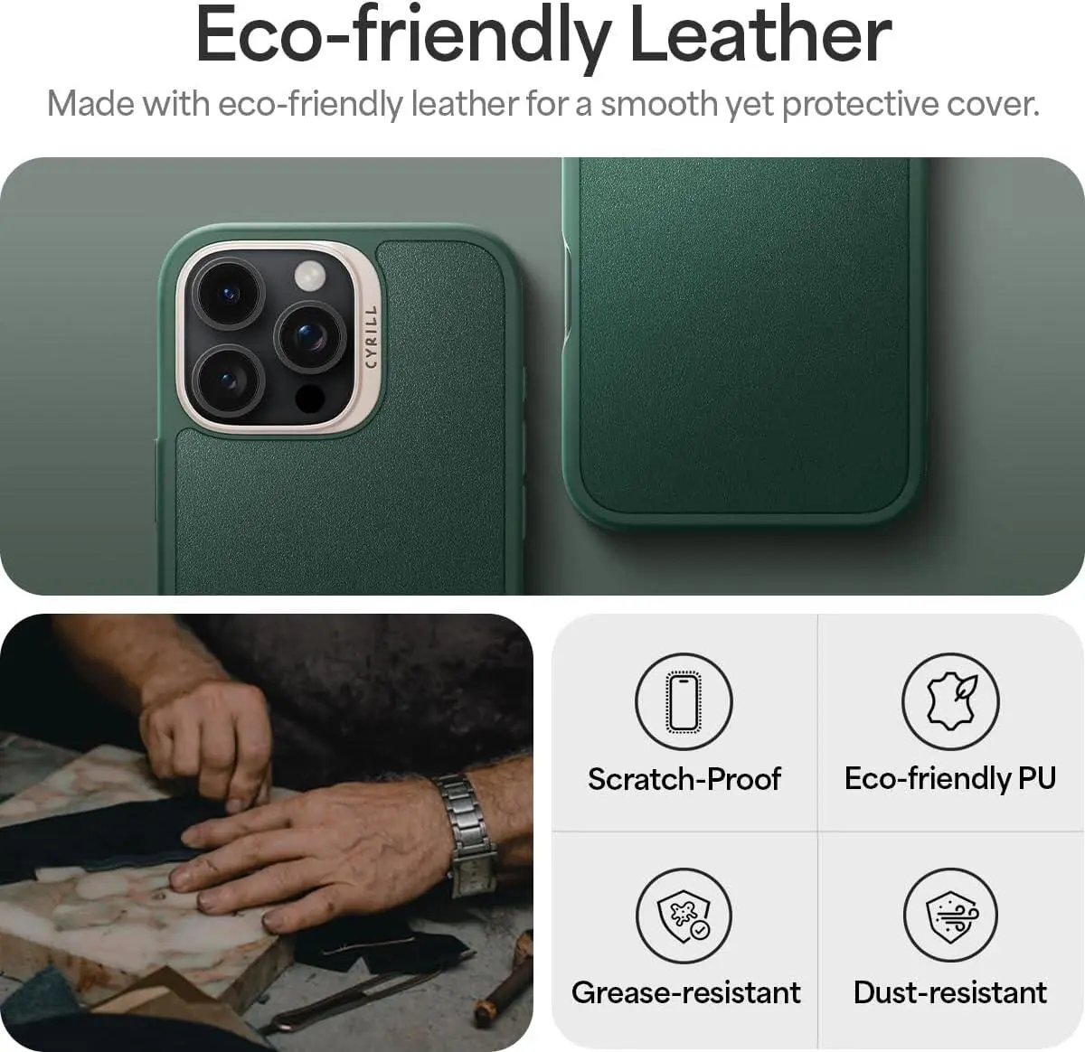 Spigen Cyrill Kajuk Mag Apple iPhone 16 Pro Hoesje MagSafe Back Cover Groen afbeelding 4