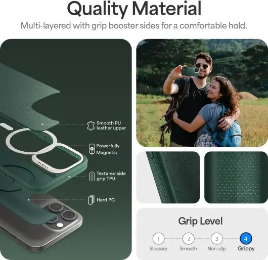 Spigen Cyrill Kajuk Mag Apple iPhone 16 Pro Hoesje MagSafe Back Cover Groen afbeelding 3