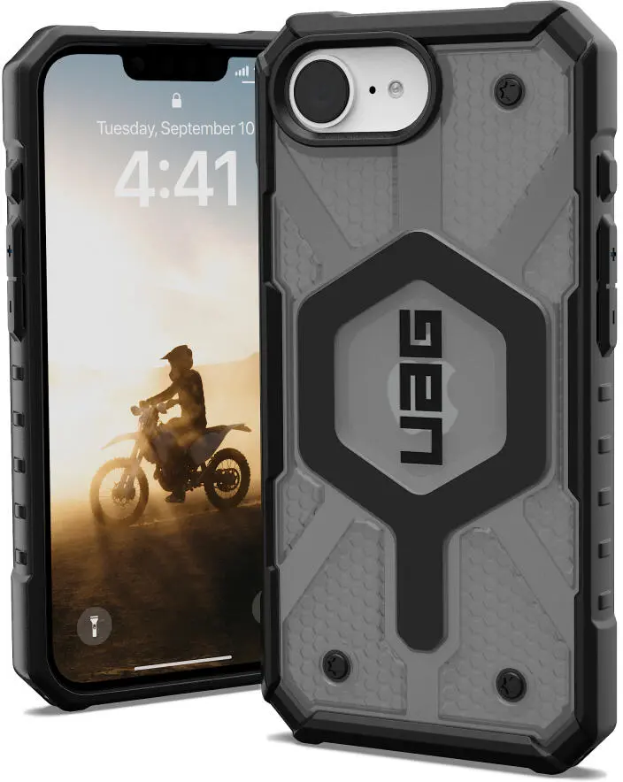 UAG Pathfinder Clear Apple iPhone 16e Hoesje MagSafe Back Cover Ash afbeelding 1