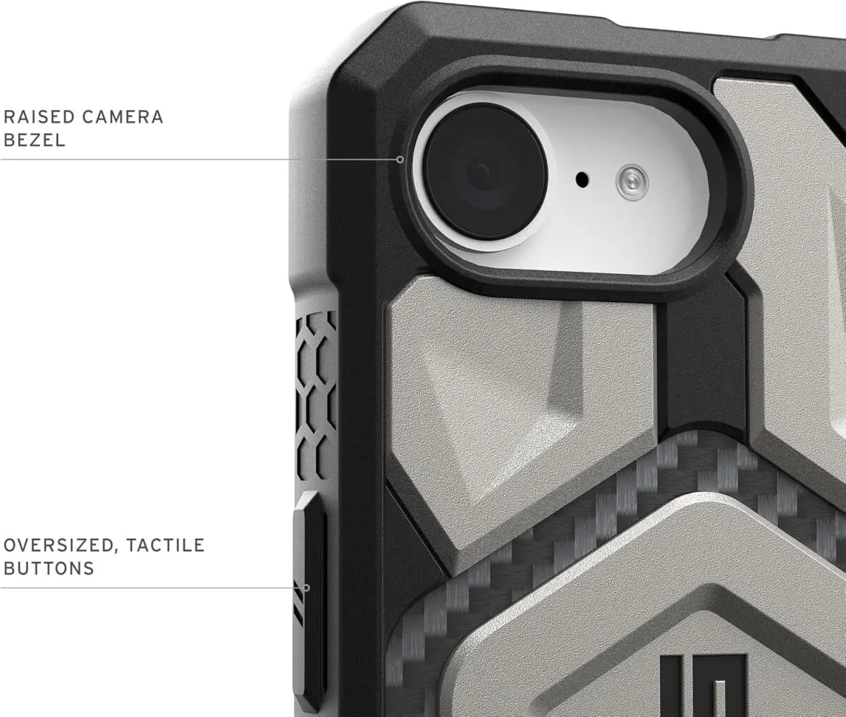 UAG Monarch Pro Apple iPhone 16e Hoesje MagSafe Back Cover Titanium afbeelding 10