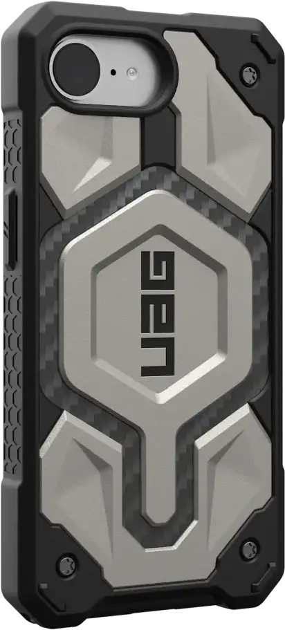 UAG Monarch Pro Apple iPhone 16e Hoesje MagSafe Back Cover Titanium afbeelding 3