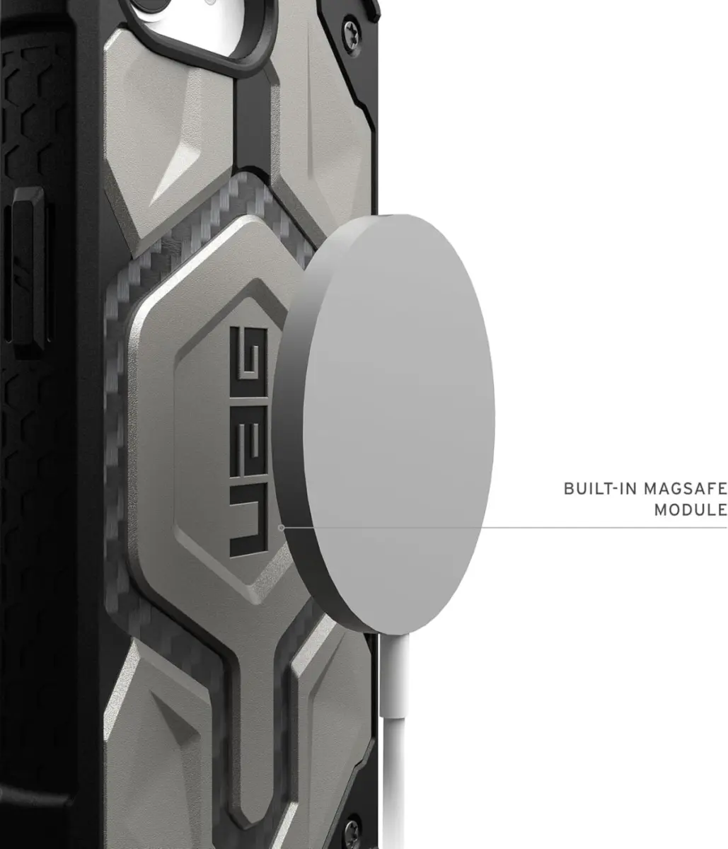 UAG Monarch Pro Apple iPhone 16e Hoesje MagSafe Back Cover Titanium afbeelding 8