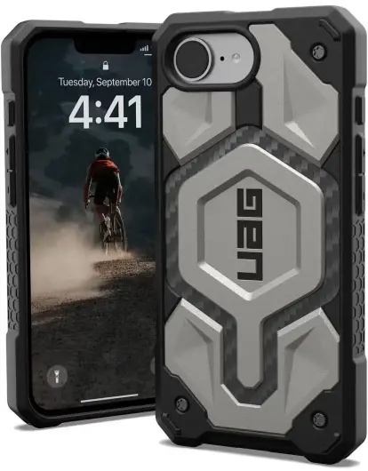 UAG Monarch Pro Apple iPhone 16e Hoesje MagSafe Back Cover Titanium afbeelding 1