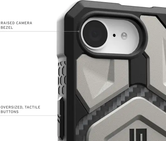 UAG Monarch Pro Apple iPhone 16e Hoesje MagSafe Back Cover Titanium afbeelding 10