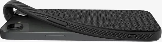 Spigen Liquid Air MagFit Apple iPhone 16e Hoesje Back Cover Matte Zwart afbeelding 8