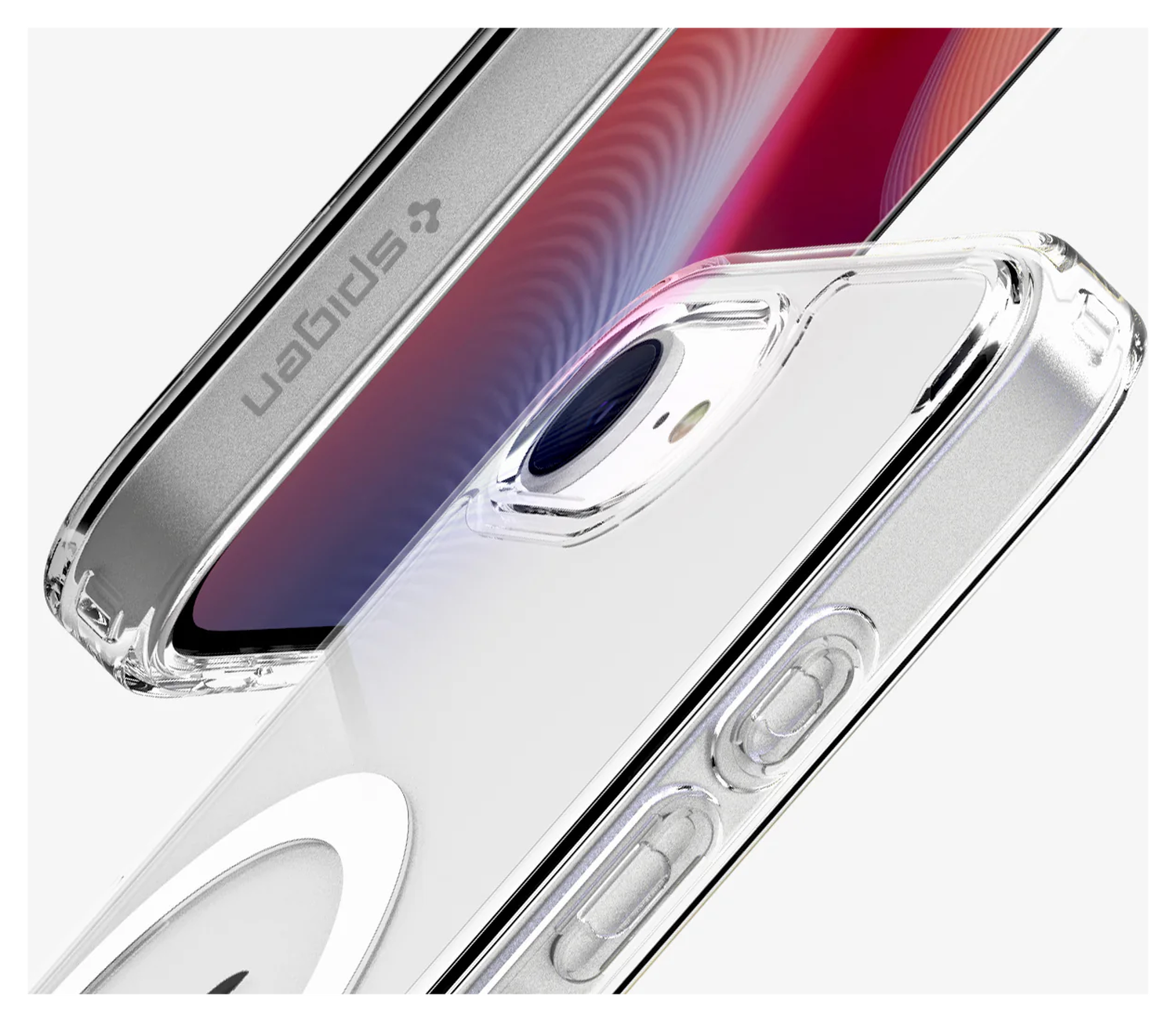 Spigen Ultra Hybrid MagFit iPhone 16e Hoesje MagSafe Transparant Wit afbeelding 9