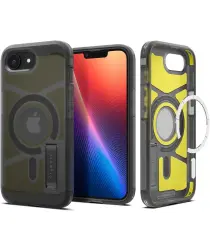 Spigen Tough Armor iPhone 16e Hoesje MagSafe Back Cover Frosted Zwart afbeelding