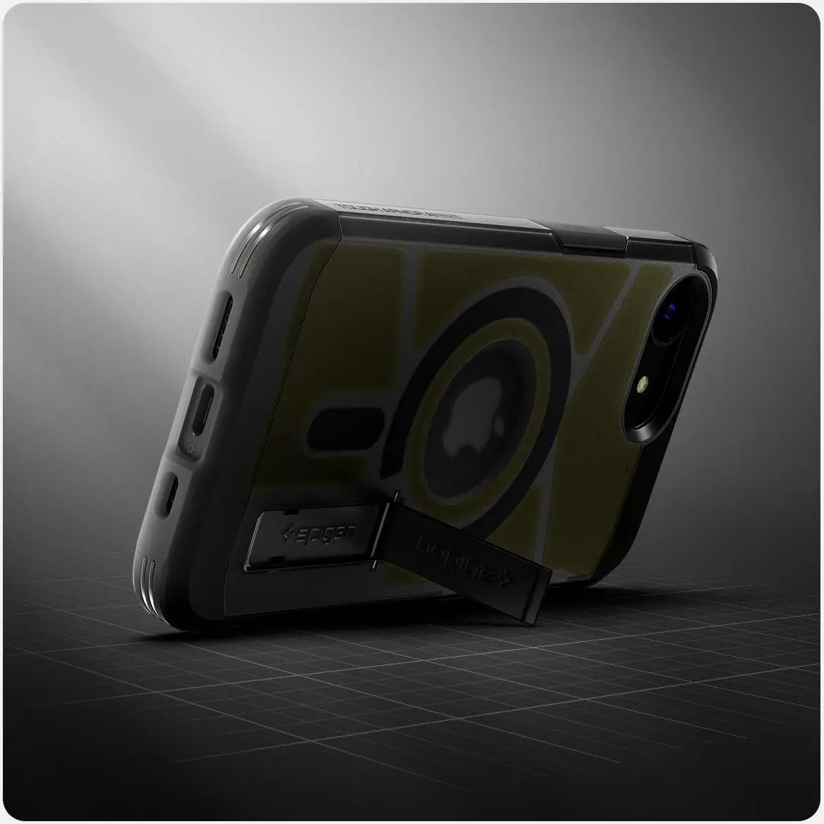 Spigen Tough Armor iPhone 16e Hoesje MagSafe Back Cover Frosted Zwart afbeelding 7