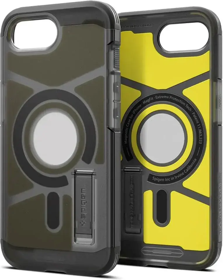 Spigen Tough Armor iPhone 16e Hoesje MagSafe Back Cover Frosted Zwart afbeelding 8