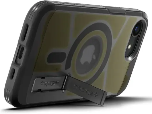 Spigen Tough Armor iPhone 16e Hoesje MagSafe Back Cover Frosted Zwart afbeelding 11