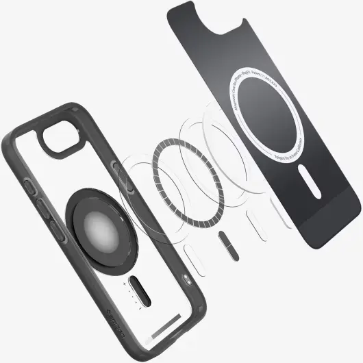 Spigen Ultra Hybrid MagFit Apple iPhone 16e Hoesje MagSafe Classic Zwart afbeelding 10