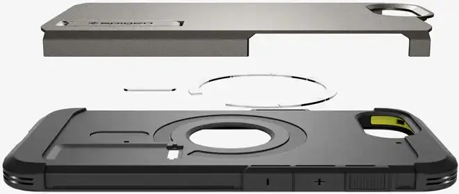 Spigen Tough Armor iPhone 16e Hoesje MagSafe Back Cover Gunmetal afbeelding 13