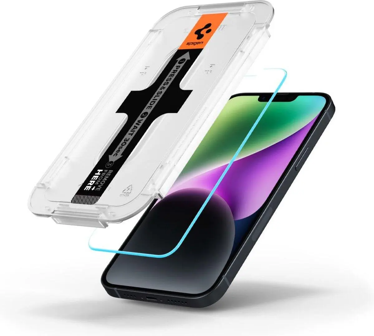 Spigen EZ Fit Glas.tR iPhone 16e/14/13/13 Pro HD Sensor Open afbeelding 2