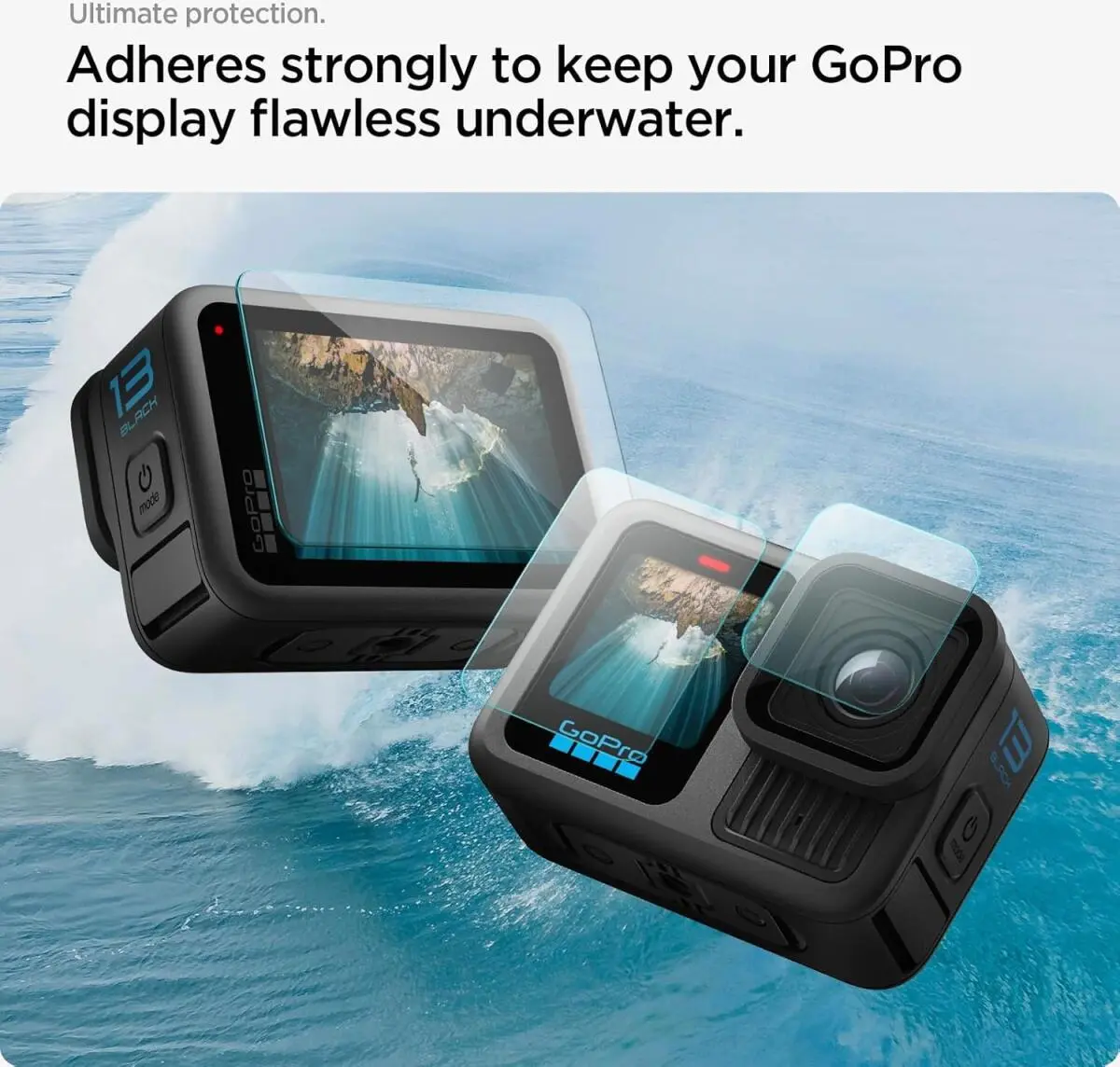 Spigen Glas.tR Slim GoPro HERO 13 Screen Protector Tempered Glass (Multi Pack) afbeelding 4