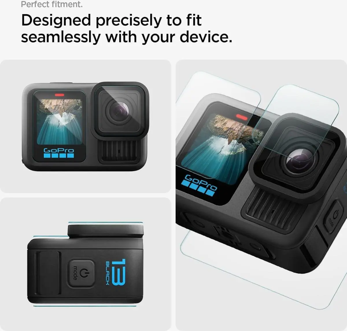 Spigen Glas.tR Slim GoPro HERO 13 Screen Protector Tempered Glass (Multi Pack) afbeelding 7