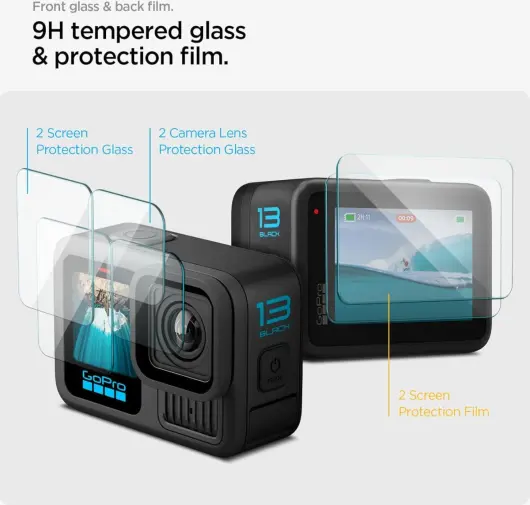Spigen Glas.tR Slim GoPro HERO 13 Screen Protector Tempered Glass (Multi Pack) afbeelding 3
