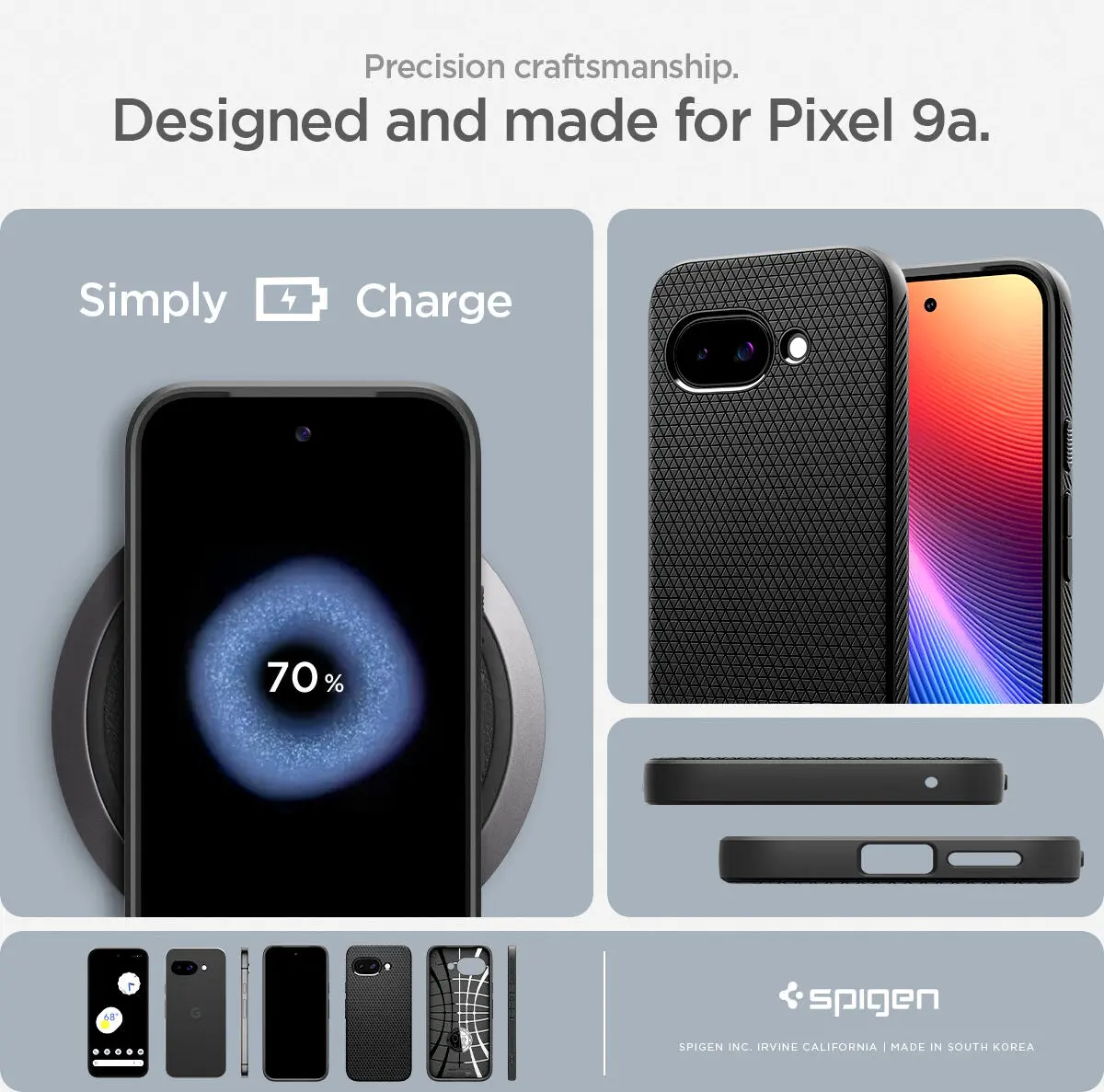Spigen Liquid Air Google Pixel 9a Hoesje Back Cover Zwart afbeelding 6