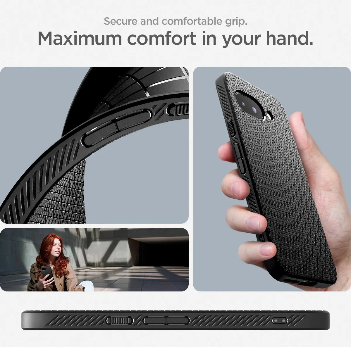 Spigen Liquid Air Google Pixel 9a Hoesje Back Cover Zwart afbeelding 9