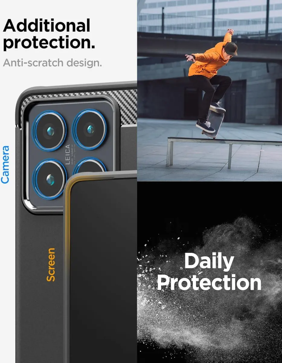 Spigen Rugged Armor Xiaomi 14T Hoesje Back Cover Zwart afbeelding 6