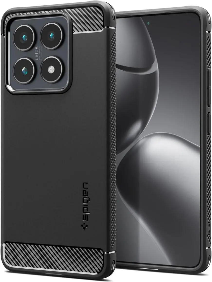 Spigen Rugged Armor Xiaomi 14T Pro Hoesje Back Cover Zwart afbeelding 1