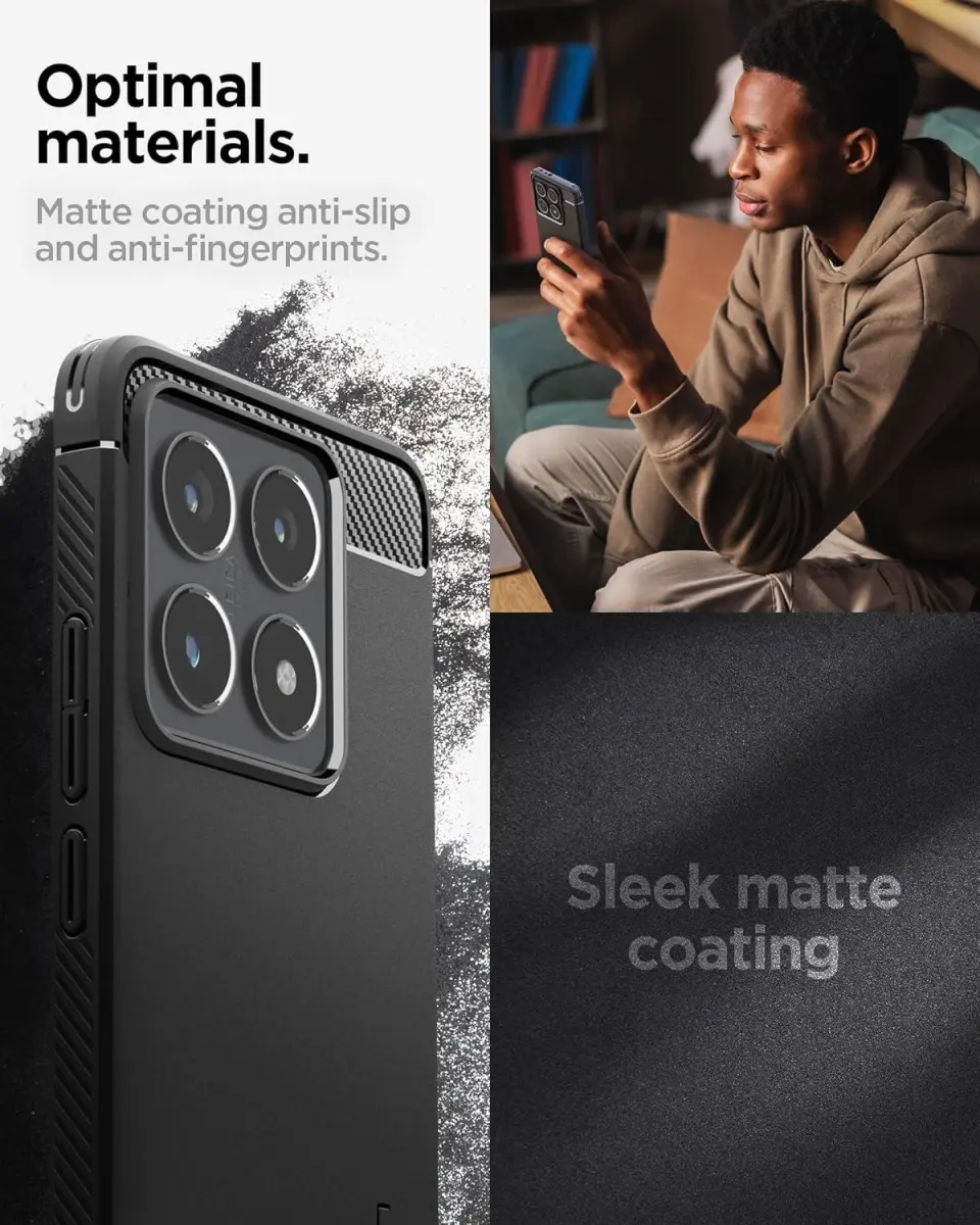 Spigen Rugged Armor Xiaomi 14T Pro Hoesje Back Cover Zwart afbeelding 4