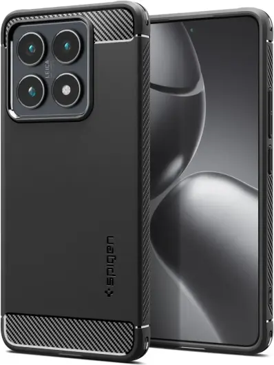 Spigen Rugged Armor Xiaomi 14T Pro Hoesje Back Cover Zwart afbeelding 1