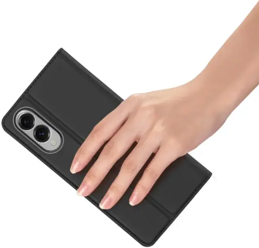 Dux Ducis Skin Pro Samsung Galaxy S25 Edge Hoesje Portemonnee Book Case Zwart afbeelding 7