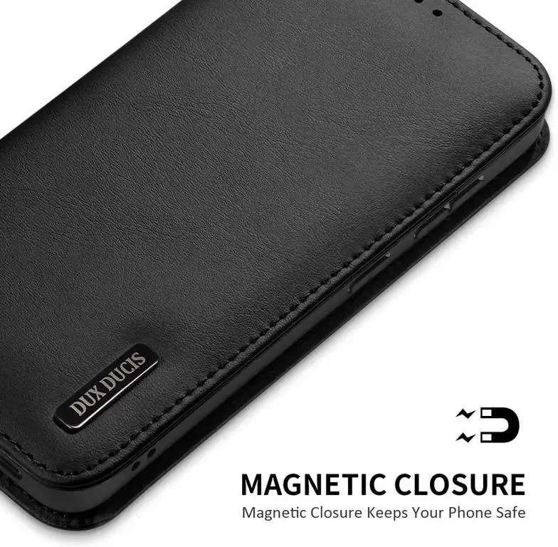 Dux Ducis Hivo Samsung Galaxy S25 Edge Hoesje RFID Book Case Zwart afbeelding 6
