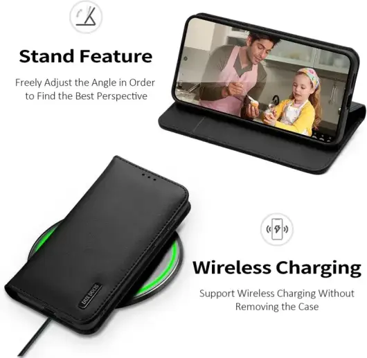Dux Ducis Hivo Samsung Galaxy S25 Edge Hoesje RFID Book Case Zwart afbeelding 5