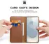Dux Ducis Hivo Samsung Galaxy S25 Edge Hoesje RFID Book Case Bruin afbeelding 2