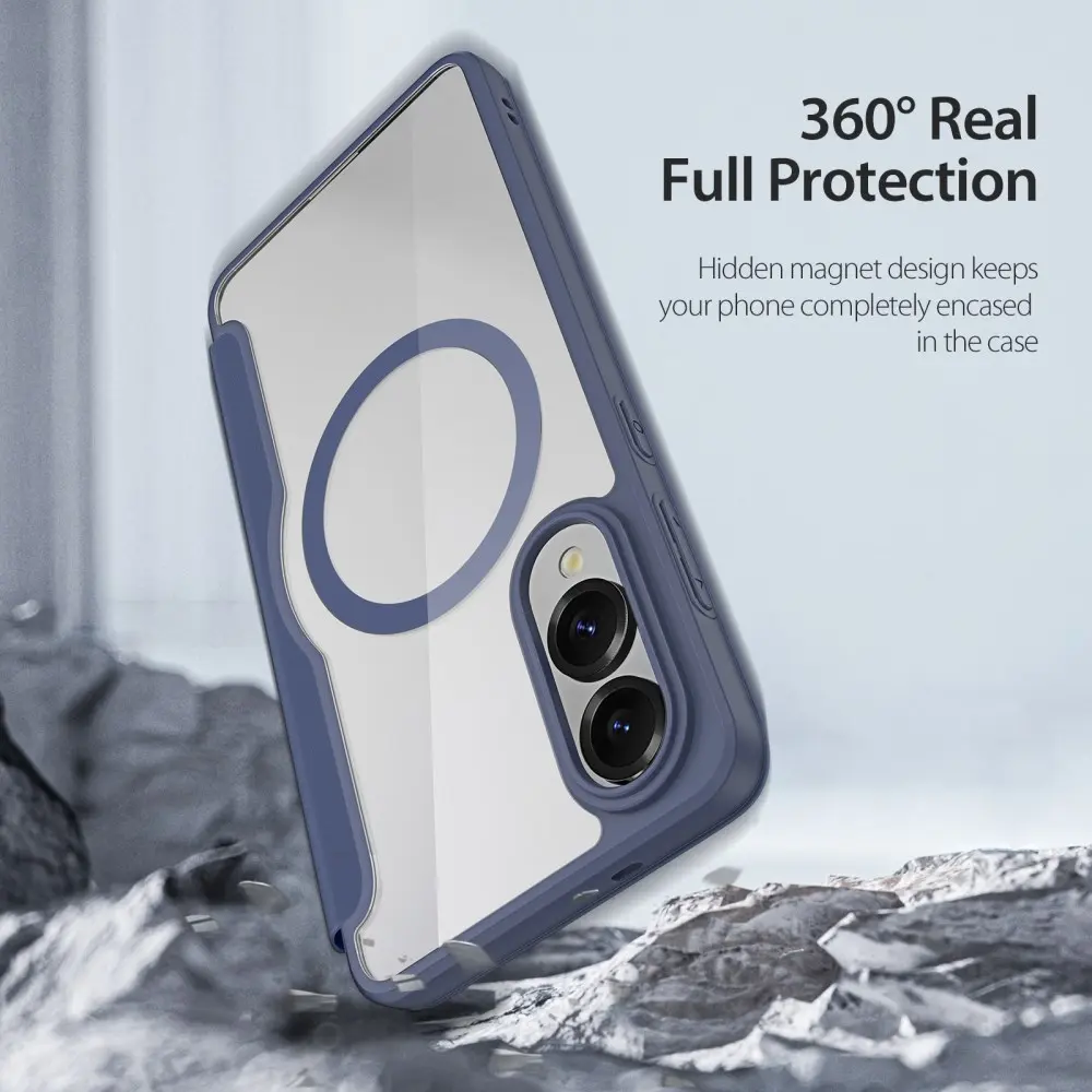 Dux Ducis Skin X Pro Samsung Galaxy S25 Edge Hoesje MagSafe Book Case Blauw afbeelding 8