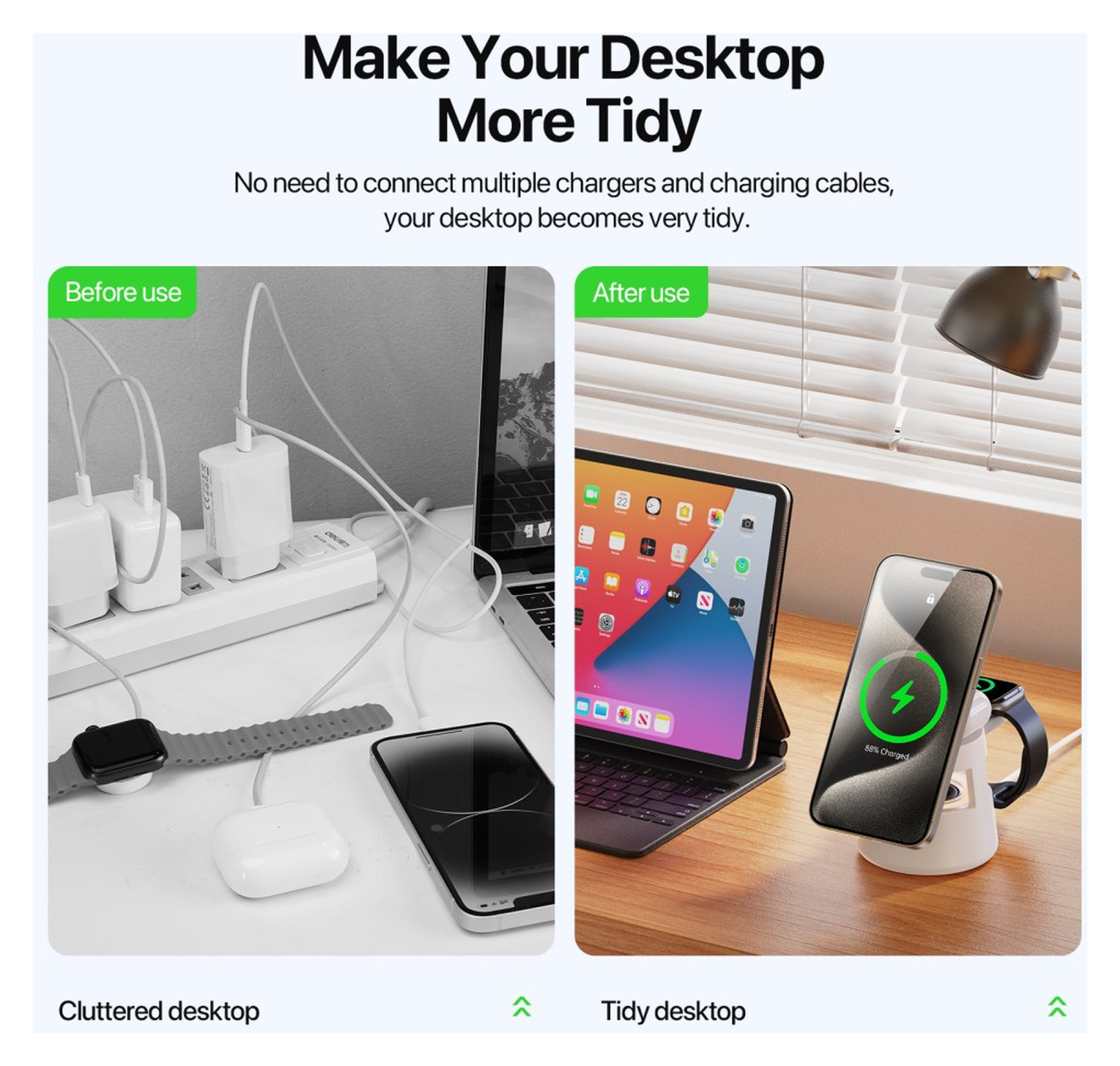 Duzzona W23 5-in-1 Draadloze MagSafe Oplader 15W met Bluetooth Speaker afbeelding 6