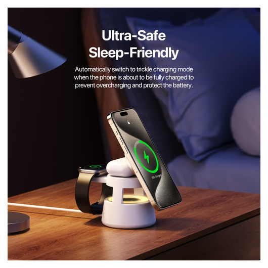 Duzzona W23 5-in-1 Draadloze MagSafe Oplader 15W met Bluetooth Speaker afbeelding 5