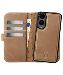 Rosso Elite Samsung Galaxy S25 Edge Hoesje met MagSafe Book Case Echt Leer Brown afbeelding