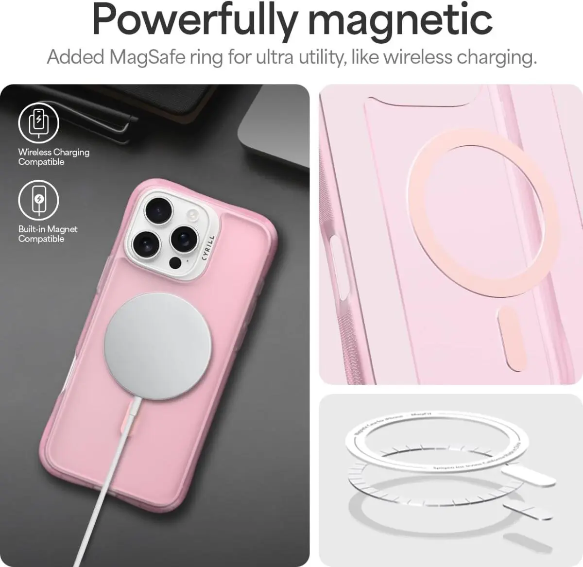 Spigen Cyrill Ultra Sheer Apple iPhone 16 Pro Max Hoesje met MagSafe Roze afbeelding 6