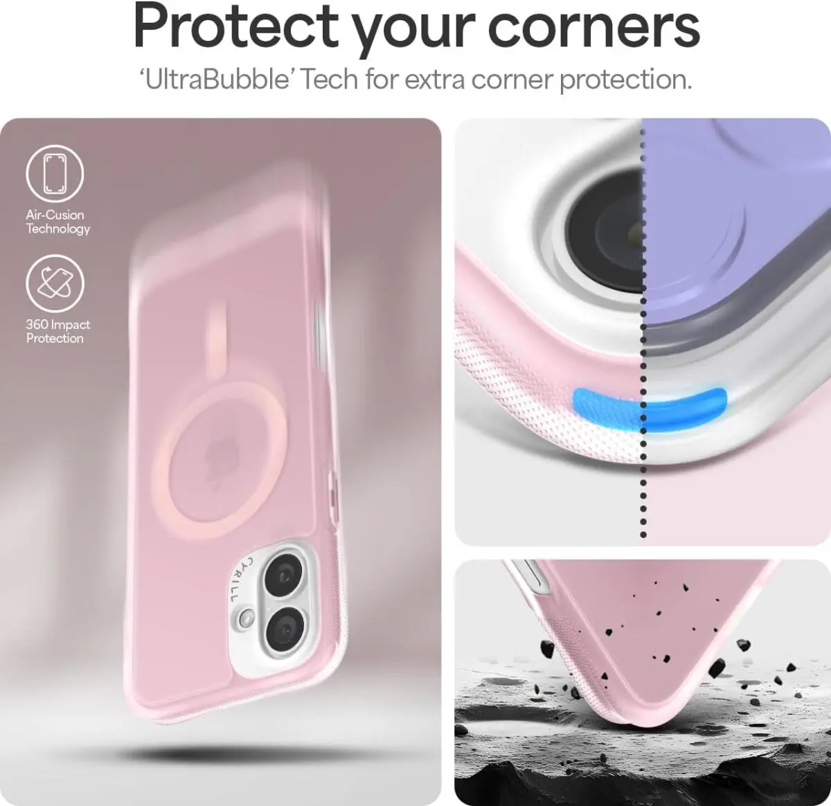 Spigen Cyrill Ultra Sheer Apple iPhone 16 Hoesje met MagSafe Roze afbeelding 4