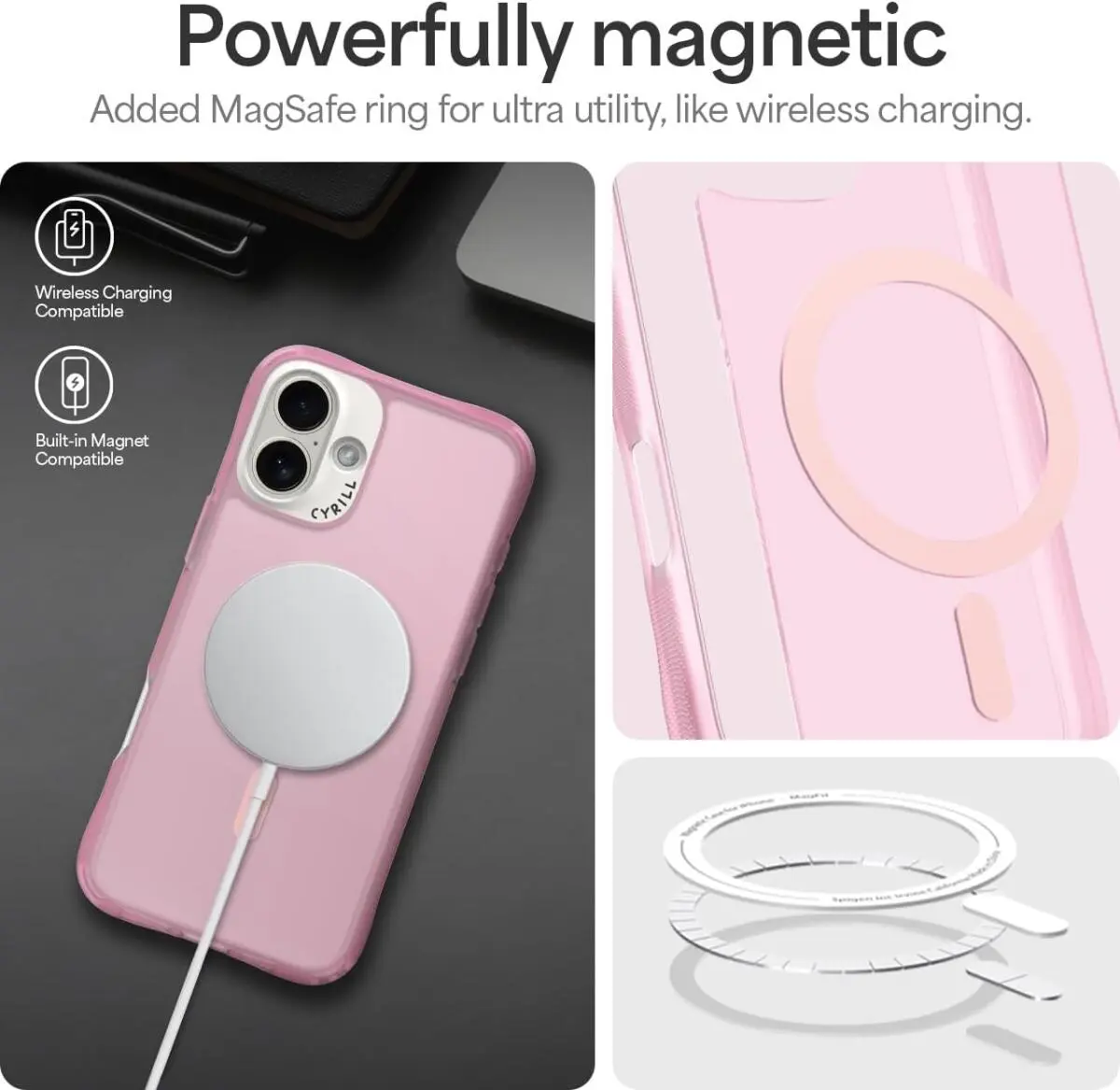 Spigen Cyrill Ultra Sheer Apple iPhone 16 Hoesje met MagSafe Roze afbeelding 6