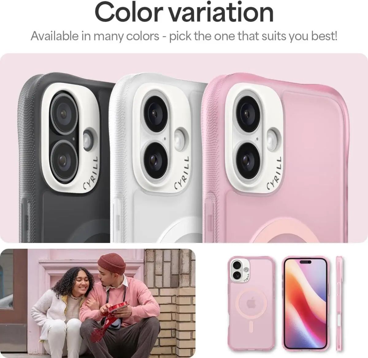 Spigen Cyrill Ultra Sheer Apple iPhone 16 Hoesje met MagSafe Roze afbeelding 7