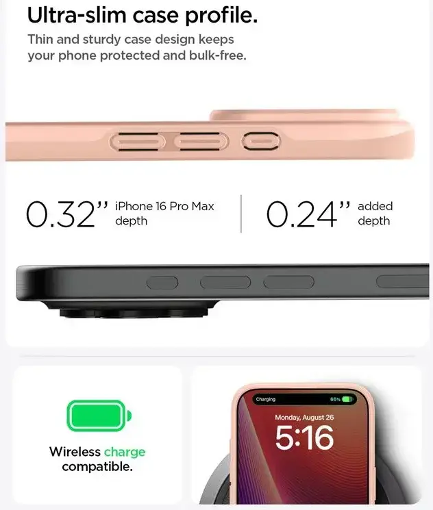 Spigen Thin Fit MagFit Apple iPhone 16 Pro Max Hoesje MagSafe Roze afbeelding 4