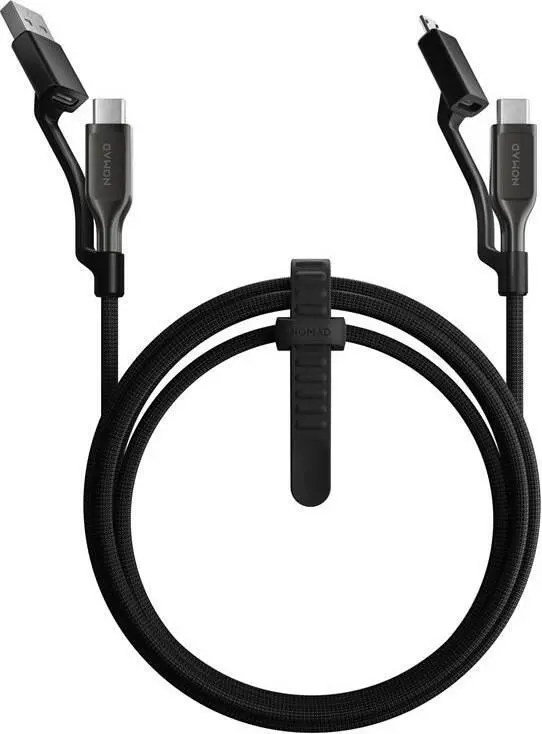 Nomad Universele Kabel 240W USB-C/USB-A naar USB-C/Micro-USB 1.5M Kevlar Zwart afbeelding 1