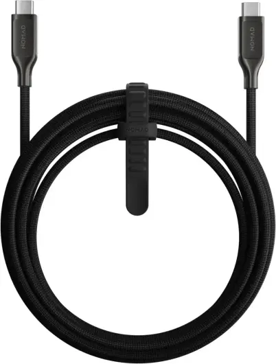 Nomad Kevlar USB-C naar USB-C Kabel 240W Power Delivery Fast Charge 3M Zwart afbeelding 1