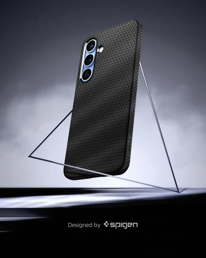 Spigen Liquid Air Samsung Galaxy S25 Plus Hoesje Back Cover Matte Zwart afbeelding 4