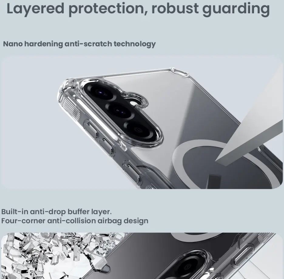 Nillkin Nature Pro Samsung Galaxy A56 Hoesje MagSafe / Qi2 Back Cover Wit afbeelding 8