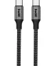 Buddi Flex USB-C naar USB-C Kabel 60W Fast Charge 2M Zwart - 3-pack