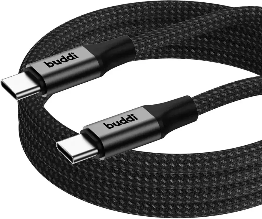 Buddi Flex USB-C naar USB-C Kabel 60W Fast Charge 2M Zwart - 3-pack afbeelding 11