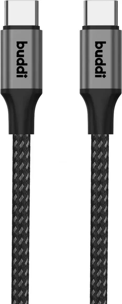 Buddi Flex USB-C naar USB-C Kabel 60W Fast Charge 2M Zwart - 3-pack afbeelding 12