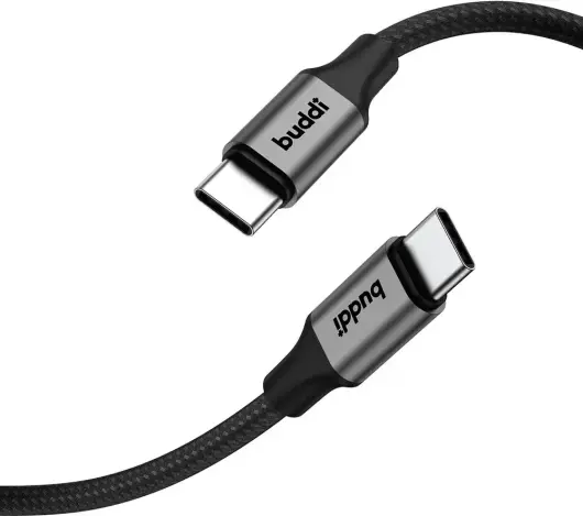 Buddi Flex USB-C naar USB-C Kabel 60W Fast Charge 2M Zwart - 3-pack afbeelding 10